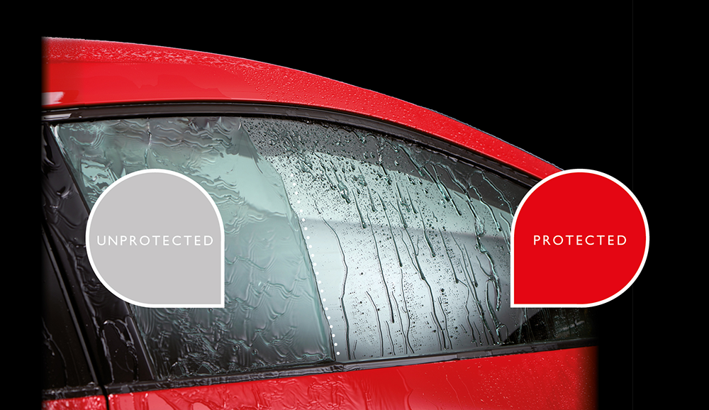 Glass protection banner